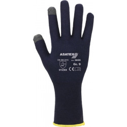 Gant tricot fin pour smartphones taille 8 bleu foncé support : coton élasthanne (Par 12)