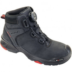 Botte de sécurité Braxton taille 46 noir/rouge S3 SRC HRO EN ISO 20345 cuir bovi
