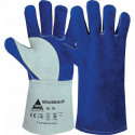 Gant de soudeur Bleu taille 9 bleu/gris cuir fleur de vachette refendu (Par 6)