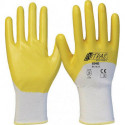 Gant de protectione 03405 Taille 10 blanc/jaune PES avec Nitril EN 388 PSA II 12 NITRAS (Par 12)