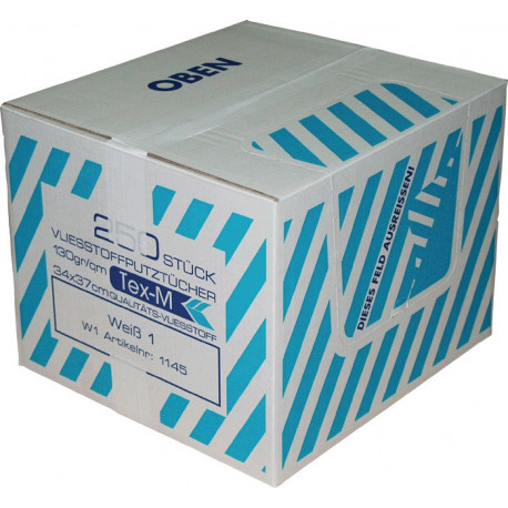 Non-tissé de chiffon L370xl340env. mm blanc 250 pièces/carton