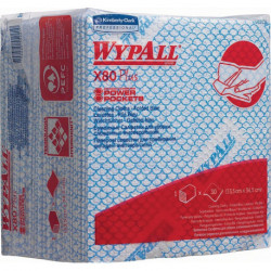 Torchon WYPALL X80 19139 L350xl340env. mm bleu 1 couche plié en quarts 8 sachet