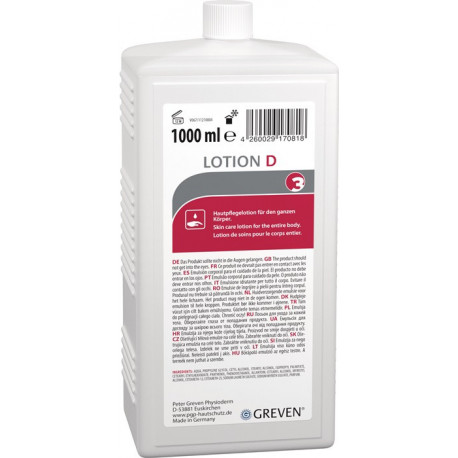Lotion de soin pour la peau GREVEN® LOTION D sans silicone parfumé 1 l GREVEN