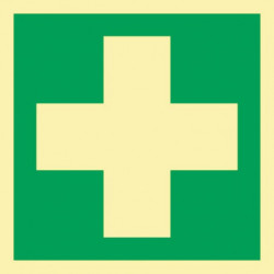 Panneau d'évacuation ASR A1.3/DIN EN ISO 7010/DIN 67510 L148xl148 mm Premiers secours plastique