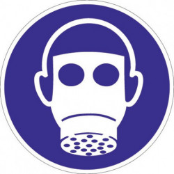 Pictogramme d'obligation ASR A1.3/DIN EN ISO 7010 utiliser la protection respiratoire film