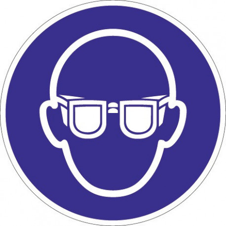 Pictogramme d'obligation ASR A1.3/DIN EN ISO 7010 Lunettes de protection obligatoires plastique