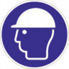 Pictogramme d'obligation ASR A1.3/DIN EN ISO 7010 utiliser protection tête plastique