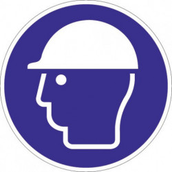 Pictogramme d'obligation ASR A1.3/DIN EN ISO 7010 utiliser protection tête film