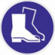 Pictogramme d'obligation ASR A1.3/DIN EN ISO 7010 utiliser protection des pieds plastique