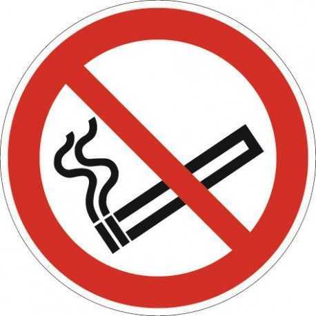Symbole d’interdiction ASR A1.3/DIN EN ISO 7010 défense de fumer plastique