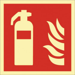 Panneau de sécurité incendie DIN EN ISO 7010 L148xl148 mm extincteur film