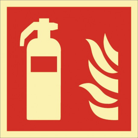 Panneau de sécurité incendie DIN EN ISO 7010 L148xl148 mm extincteur film