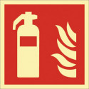 Panneau de sécurité incendie DIN EN ISO 7010 L200xl200 mm extincteur film