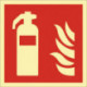 Panneau de sécurité incendie DIN EN ISO 7010 L148xl148 mm extincteur plastique