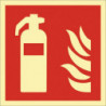 Panneau de sécurité incendie DIN EN ISO 7010 L148xl148 mm extincteur plastique
