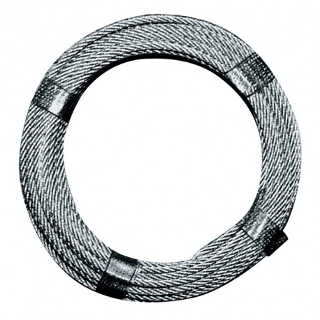 Câble en acier D. 30 mm longueur 280 m 6 x 7 + 1 FE force de rupture minimum 5