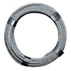 Câble en acier D. 80 mm longueur 40 m 6 x 12 + 1 FE force de rupture minimum 23