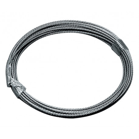 Câble en acier D. 2,0 mm longueur 30 m 7 x 7 force de rupture minimum 2,25 kN acier inoxydable