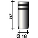 Buse à gaz cylindrique 18 mm adapté à ERGOPLUS 25 TRAFIMET (Par 10)