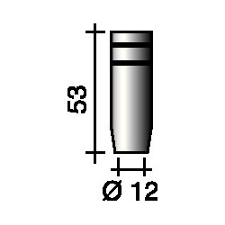 Buse à gaz conique 12 mm adapté à ERGOPLUS 15 TRAFIMET (Par 10)