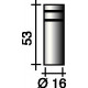 Buse à gaz cylindrique 16 mm adapté à ERGOPLUS 15 TRAFIMET (Par 10)