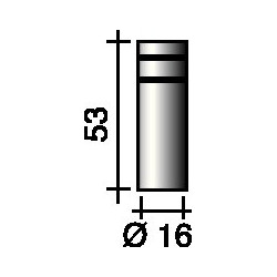 Buse à gaz cylindrique 16 mm adapté à ERGOPLUS 15 TRAFIMET (Par 10)