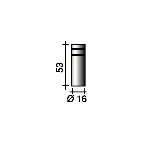 Buse à gaz cylindrique 16 mm adapté à ERGOPLUS 15 TRAFIMET (Par 10)