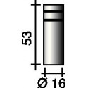 Buse à gaz cylindrique 16 mm adapté à ERGOPLUS 15 TRAFIMET (Par 10)