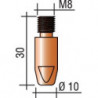 Tube contact D. de fil 12 mm M 8 longueur 30 mm E-Cu TRAFIMET (Par 20)