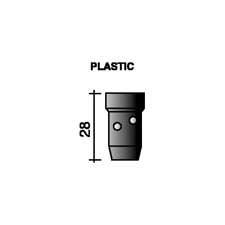 Distributeur de gaz noir 28 mm pour ERGOPLUS 400/500 TRAFIMET (Par 10)