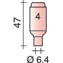 Buse gaz en céramique standard D. 6,4 mm longueur 47 mm TRAFIMET (Par 10)