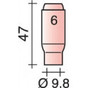 Buse gaz en céramique standard D. 98 mm longueur 47 mm TRAFIMET (Par 10)