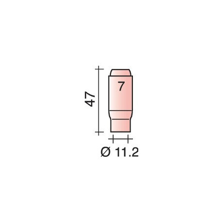 Buse gaz en céramique standard D. 112 mm longueur 47 mm TRAFIMET (Par 10)