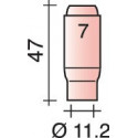 Buse gaz en céramique standard D. 112 mm longueur 47 mm TRAFIMET (Par 10)