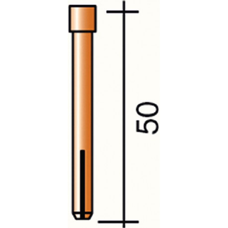 Douille de serrage D. 1,6 mm longueur 50 mm adapté à ERGOTIG 17 TRAFIMET (Par 10)