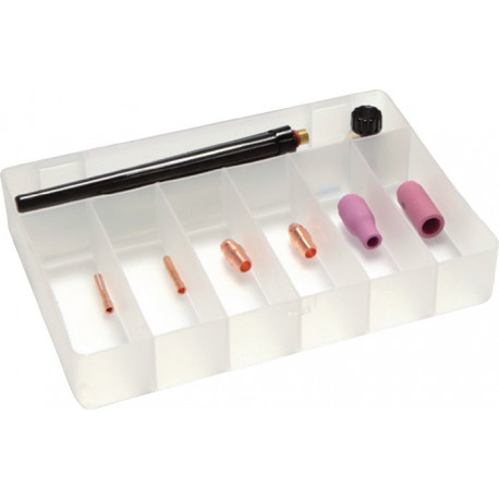 Ensemble d’accessoires TIG 10 pièces dans boîte en plastique WE 2,4 mm A.BINZEL