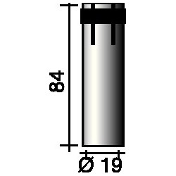 Buse à gaz cylindrique 19 mm adapté à brûleur ERGOPLUS 36 TRAFIMET (Par 10)
