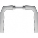 Paire de poignées de porte 125Z Alu.0105 sans rosace VK 8mm EDI