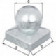 Chapeau de poteau 70x70mm D.60mm carré avec boule galvanisé GAH (Par 6)