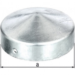 Chapeau de poteau D.100mm Forme ronde galvanisé GAH (Par 10)