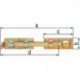 Loquet verrou Gauche/droite 423x70x180x333mm Trou-Ø5mm 12
