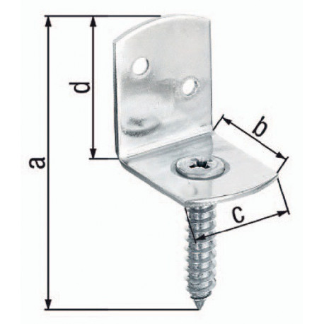 Support de clôture 83x32x30x38mm Inox L-Form (Par 50)