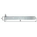 Penture B.45mm L.500x45mm S.5mm D.16mm Acier galvanisé à chaud rd GAH (Par 10)