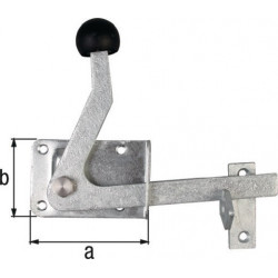 Verrou porte de jardin H80xB55mm Inox (Par 5)