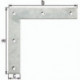 Equerres L.160x160mm B.30mm acier galva (Par 10)