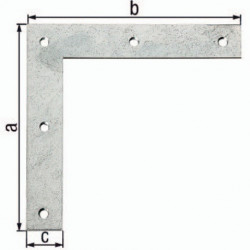 Equerres L.200x200mm B.30mm acier galva (Par 10)