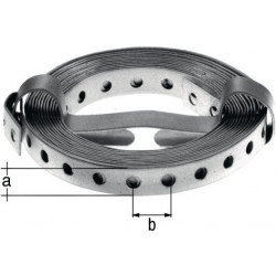 Bande Ruban perforé B20 x 1mm longueur 10 m galvanisé