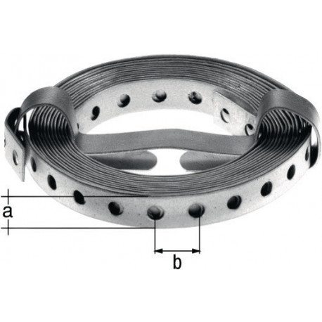 Bande Ruban perforé B20 x 1mm longueur 10 m galvanisé