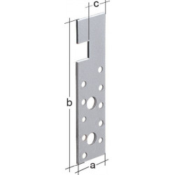 Ancrage bois-fer dimensions 180 x 30 x 4 mm galvanisé (Par 50)