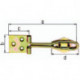 Verrou L.935mm B.315mm acier galvanisé jaune (Par 10)